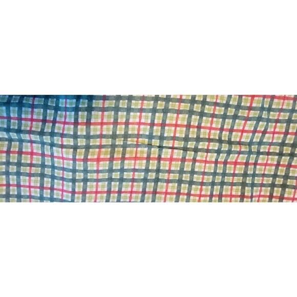Christmas Green Red Checked/Plaid Flannel Fabric - Picture 1 of 2